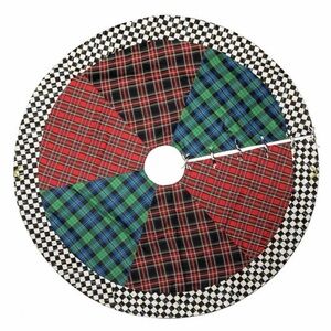 MacKenzie-Childs ☆ Tartastic Christmas Tree Skirt ☆ Courtly Check Border ☆ NEW